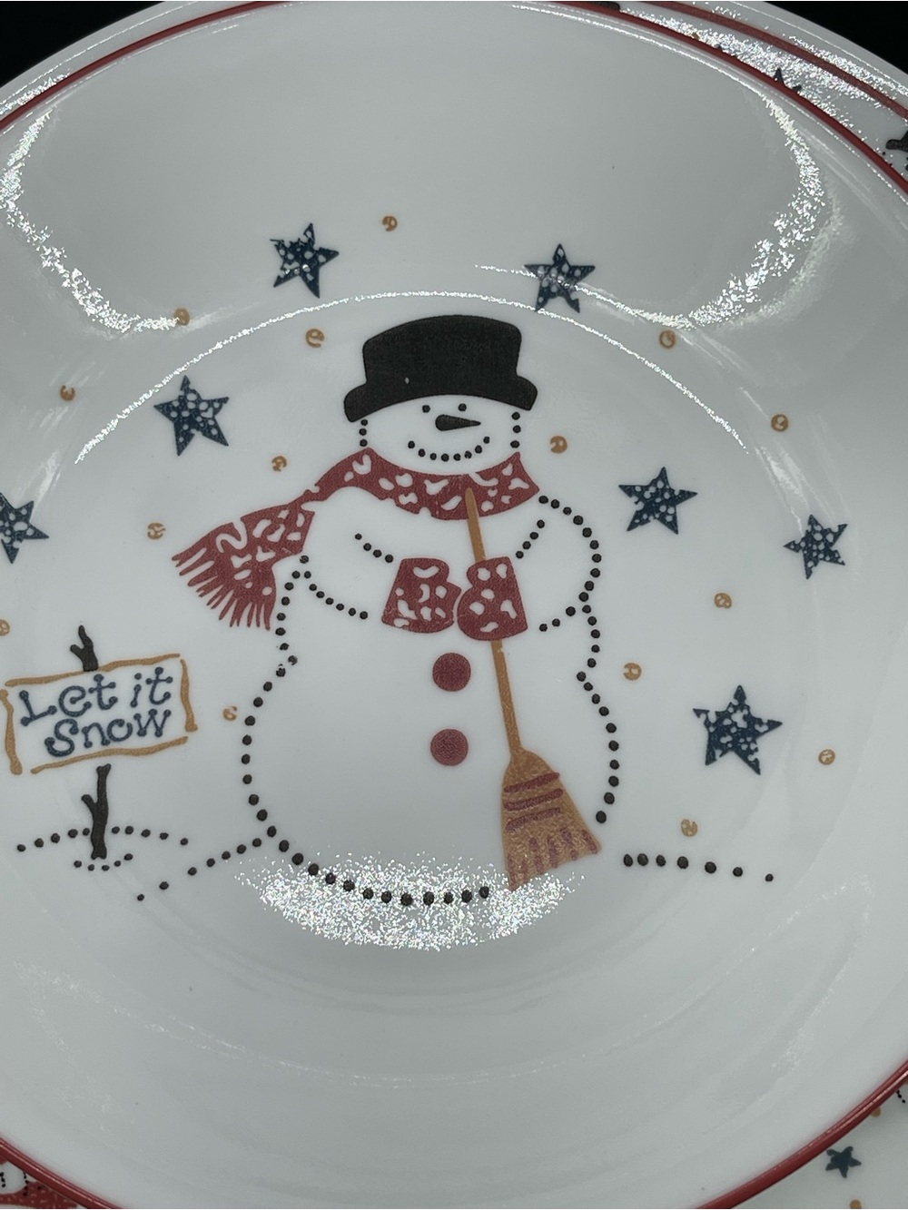 Corelle Snowman Dinner Plates (4) and Bowls (3) - Picture 7 of 7